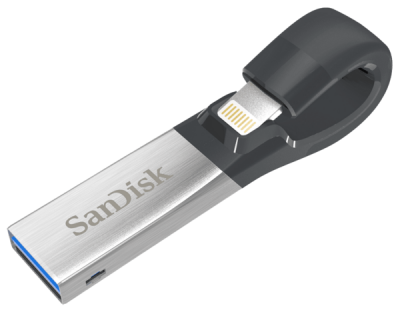 sandisk ixpand 128gb flash drive angle