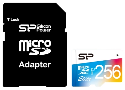 silicon power Elite microSDXC card 256GB