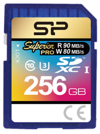 silicon power Superior Pro SDXC Card 256GB