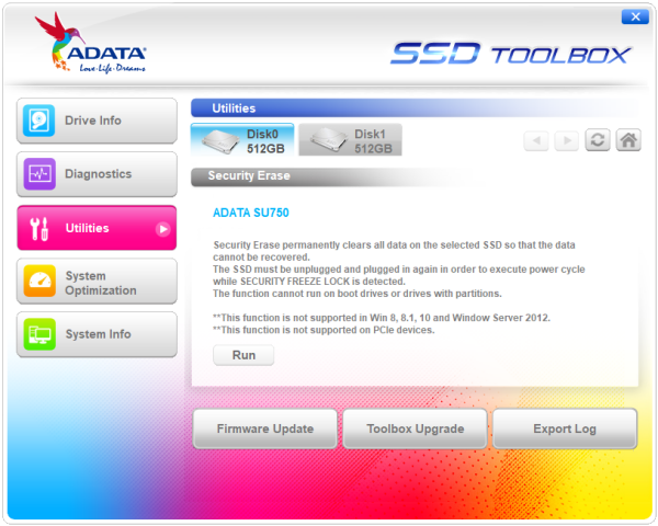 adata ssd toolbox os advanced optimization