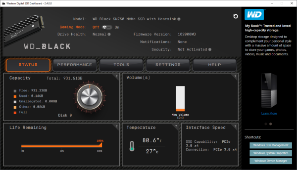 download the last version for windows WD SSD Dashboard 5.3.2.4