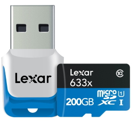 lexar 200gb 633x microsdxc