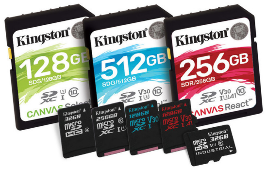 kingston canvas SD microSD cards