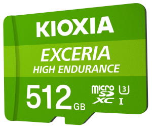 kioxia 512gb exceria high endurance microsd