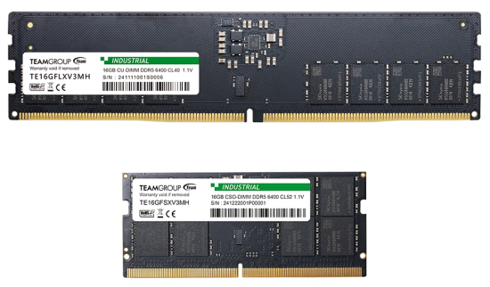 teamgroup industrial DDR5 6400MHz CU DIMM CSO DIMM